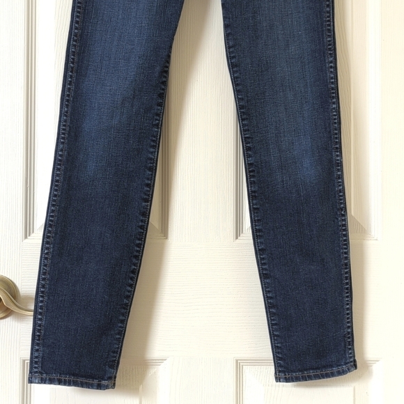 Madewell Classic 10" High Rise Dark Indigo Wash Ankle Length Skinny Jeans 25 - Picture 3 of 16